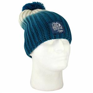 Knit Hat, Travel Text Ombre