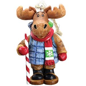 Polystone Ornament, Moose Backpack 3D