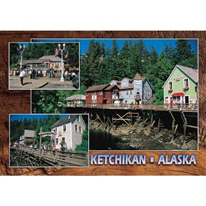 Ketchikan Creek Street Composite Horizontal Post Card-50 Pack