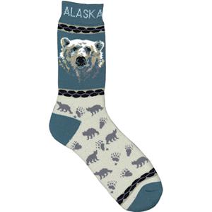 Polar Bear Head Towel Sock