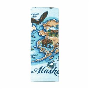 Watercolor Map Towel