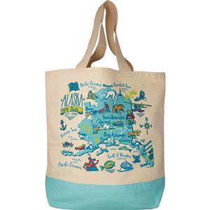 Mint Icon Map Tote Bag