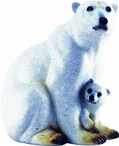 FIGURINE, SPECKLED POLAR BEAR