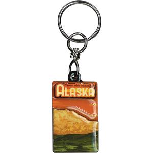 Visit Alaska Mountains 3D Epoxy Key Chain