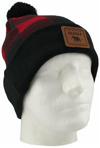 Buffalo Plaid Bear Knit Hat