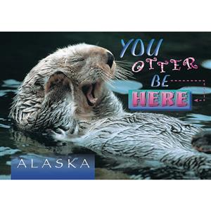 Sea Otter Horizontal Alaska Post Card-50 Pack