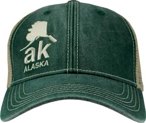 Green AK Map Mesh Baseball Hat