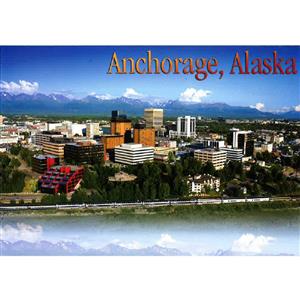 Anchorage Skyline Horizontal Post Card-50 Pack