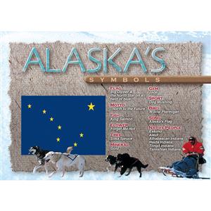 Alaska's Symbols Horizontal Alaska Post Card-50 Pack