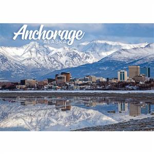 Anchorage Cityscape Horizontal Post Card-50 Pack
