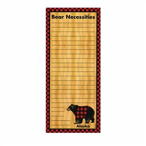 Buffalo Plaid Bear Magnetic Notepad