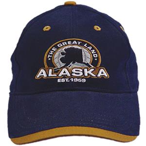 Alaska Map Globe Baseball Hat