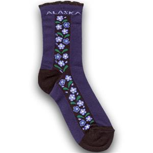 Striped Forget-Me-Nots Ladies Sock