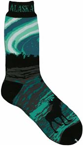 Northern Lights Moose Towel Sock
