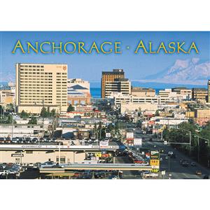 Anchorage Skyline Closeup Horizontal Post Card-50 Pack