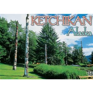 Ketchikan Totem Bight Park Horizontal Post Card-50 Pack