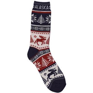 Snowflake Moose Towel Sock