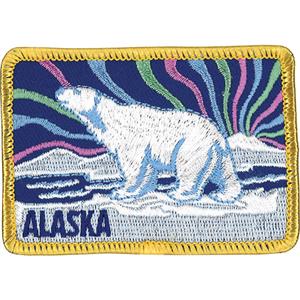 Polar Bear N.Lights Embroidered Patch