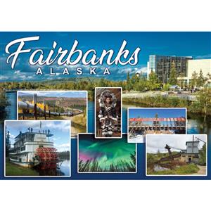Fairbanks Collage Horizontal Post Card-50 Pack