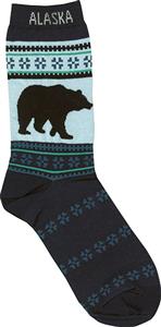 Navy Bear Ladies Sock