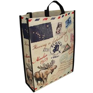 TOTE, REUSABLE VINTAGE POSTAGE