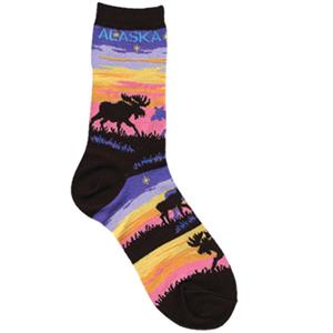 Sunset Moose Adult Sock