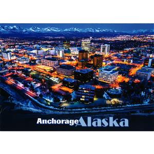 Anchorage N. Lights Horizontal Post Card-50 Pack