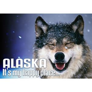 Happy PlArctic Circle Enterprises Wolf Horizontal Alaska Post Card-50 Pack