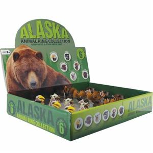 Toy Animal Rings- 6 assorted-24 Pack