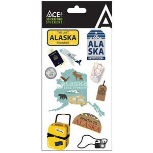 CRAFTING STICKERS, 3D ALASKA TRAVEL