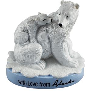 With Love Polar Bears 3D Polystone Ornament
