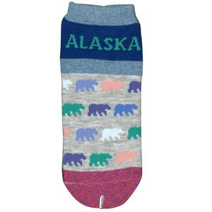Color Bear Icons Low Cut Adult Sock
