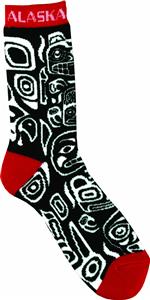 Red Totemic Towel Sock