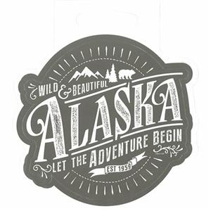 Alaska Circle Sticker