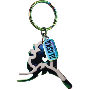 Electroplated State Metal Key Chain