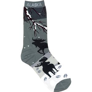 Snowy Moose Ladies Sock