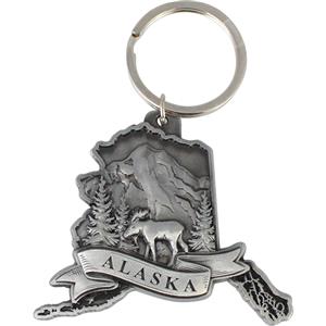 State Relief Metal Key Chain