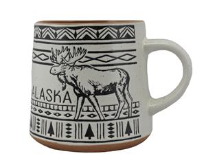 B&W Pattern Moose Mug