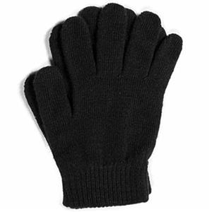 Black Stretch Knit Gloves