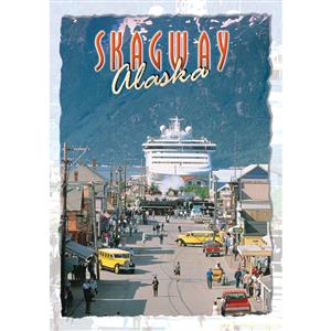 Skagway Boat & Taxi Vertical Post Card-50 Pack
